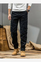 Men's Cotton Cargo Trousers – Relaxed Fit Straight Leg