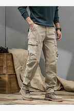 Men's Cotton Cargo Trousers – Relaxed Fit Straight Leg
