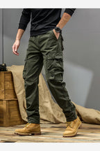 Men's Cotton Cargo Trousers – Relaxed Fit Straight Leg