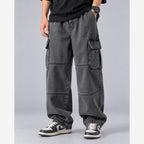 Men's Baggy Cargo Jeans – Wide Leg Heavyweight Denim