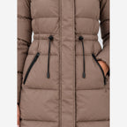 Women's Longline Puffer Coat – Hooded Padded Winter Jacket