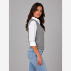 Women's Cable Knit Sweater Vest – Sleeveless V-Neck