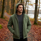 Men's Fleece-Lined Hooded Jacket – Full Zip Relaxed Fit