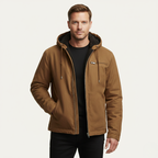 Men's Fleece-Lined Hooded Jacket – Full Zip Relaxed Fit