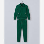 Men's Waffle Knit Tracksuit – Slim Fit Zip Jacket & Joggers