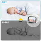 3.5-Inch Video Baby Monitor – Night Vision Two-Way Audio & Temperature Sensor