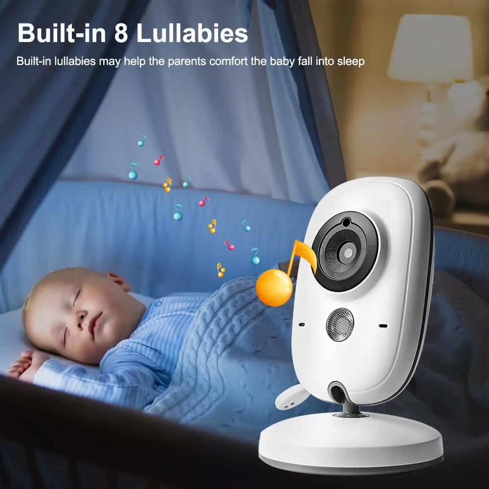3.5-Inch Video Baby Monitor – Night Vision Two-Way Audio & Temperature Sensor
