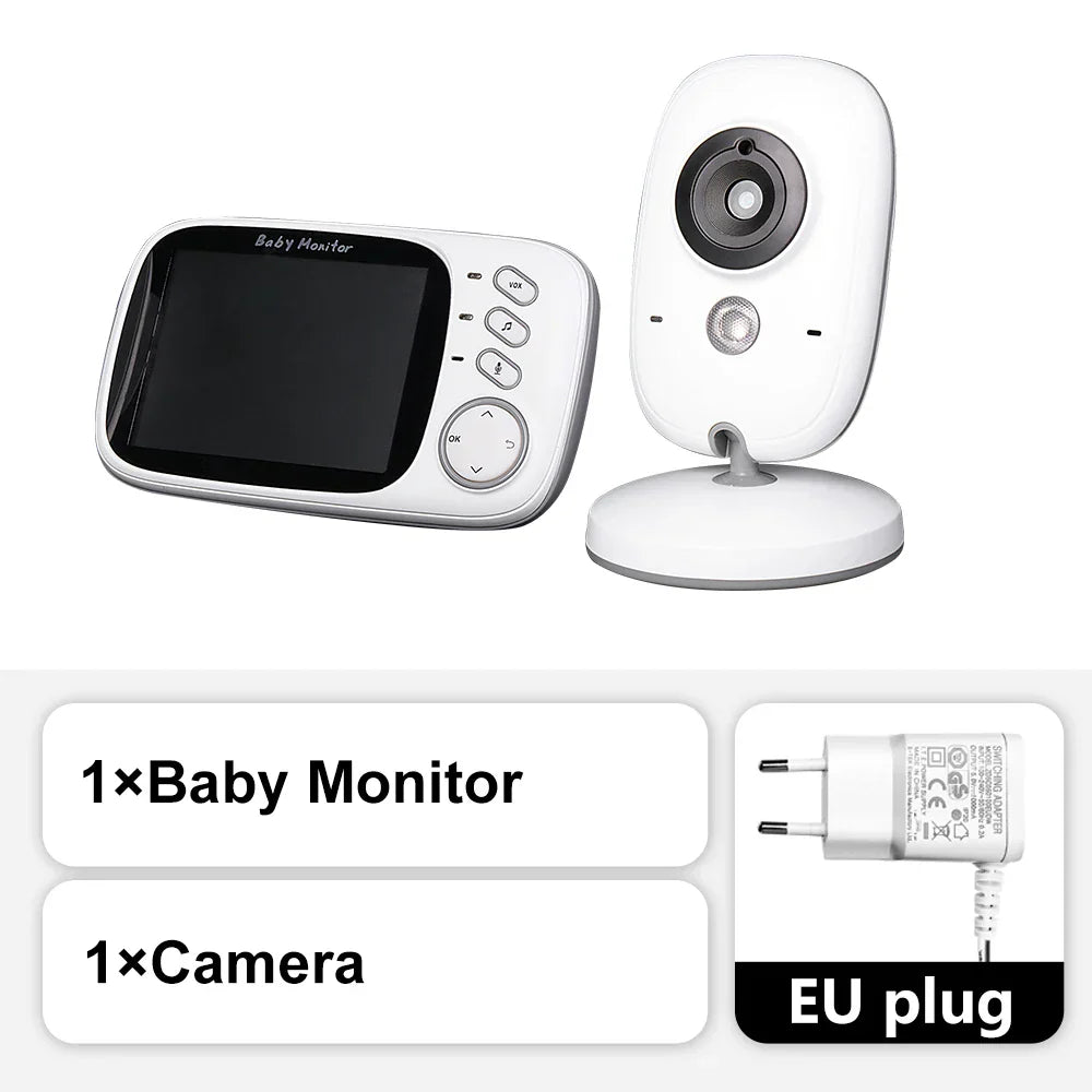 3.5-Inch Video Baby Monitor – Night Vision Two-Way Audio & Temperature Sensor