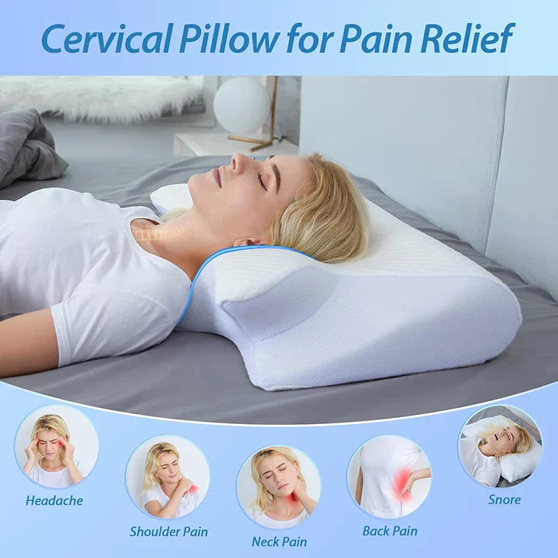 2-in-1 Memory Foam Cervical Pillow – Ergonomic Neck Support