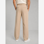 Men's Tailored Trousers – Relaxed Fit Straight Leg Pleated Front
