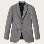 Men's Herringbone Blazer – Wool Blend Slim Fit Two Button
