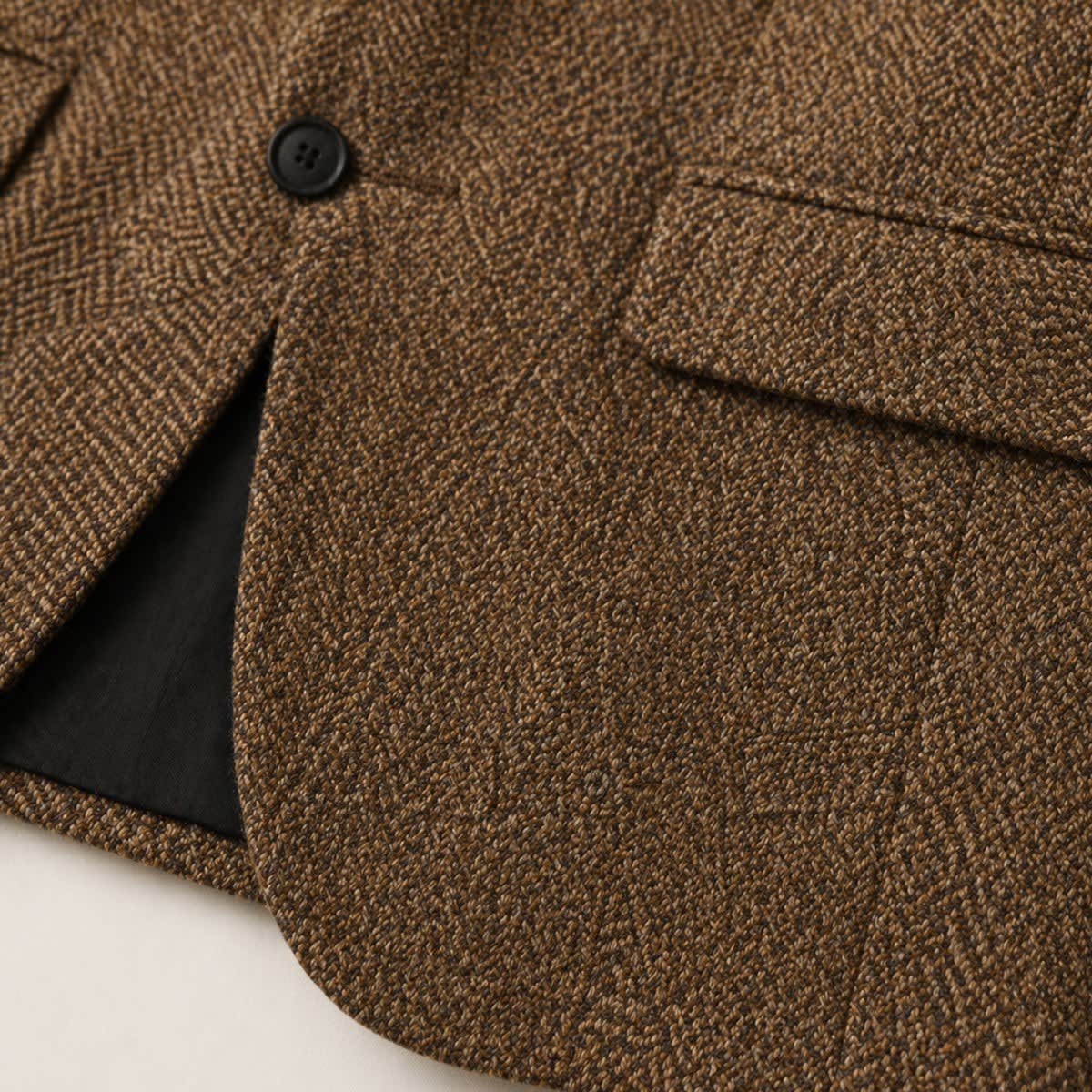Men's Herringbone Blazer – Wool Blend Slim Fit Two Button