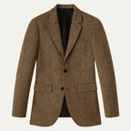 Men's Herringbone Blazer – Wool Blend Slim Fit Two Button