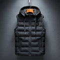 Men's Hooded Puffer Gilet – Padded Sleeveless Full Zip