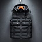 Men's Hooded Puffer Gilet – Padded Sleeveless Full Zip