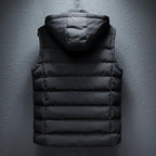 Men's Hooded Puffer Gilet – Padded Sleeveless Full Zip