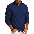 Men's V-Neck Wool Blend Jumper – Slim Fit Long Sleeve