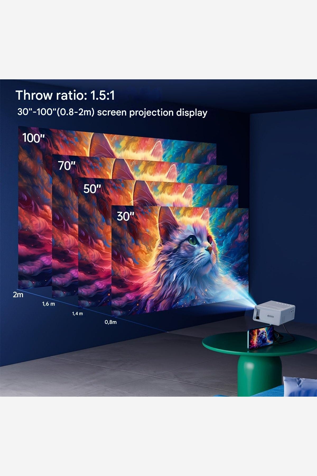 Mini LED Projector – Portable Home Cinema Video Projector