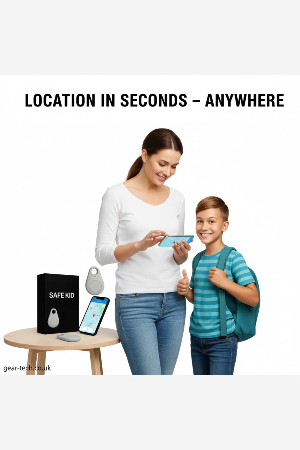 Kids GPS Tracker – Real-Time Location Tracking Keyring