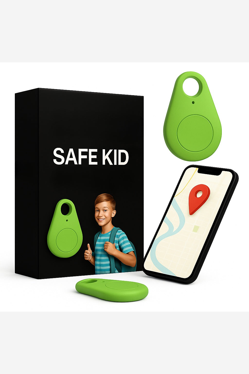 Kids GPS Tracker – Real-Time Location Tracking Keyring