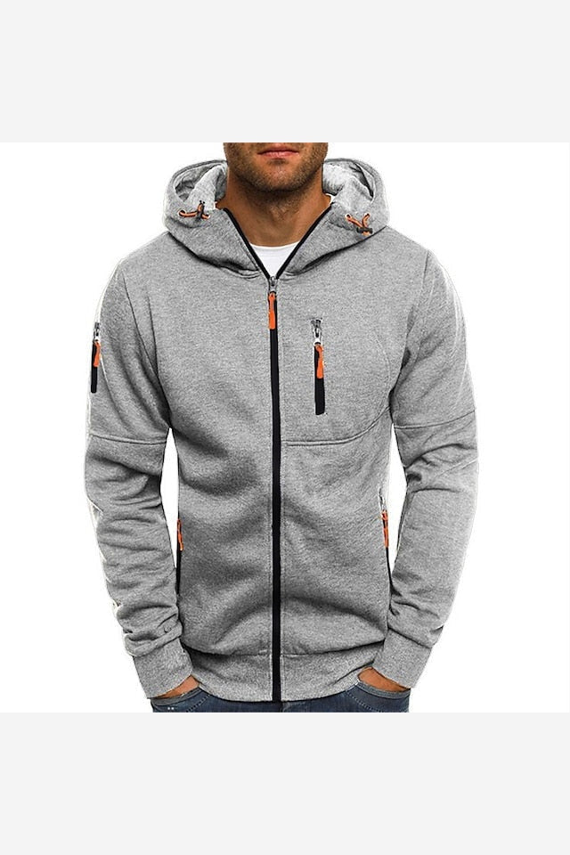 Men's Full Zip Hoodie – Relaxed Fit Hooded Sweatshirt