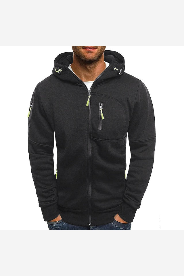 Men's Full Zip Hoodie – Relaxed Fit Hooded Sweatshirt