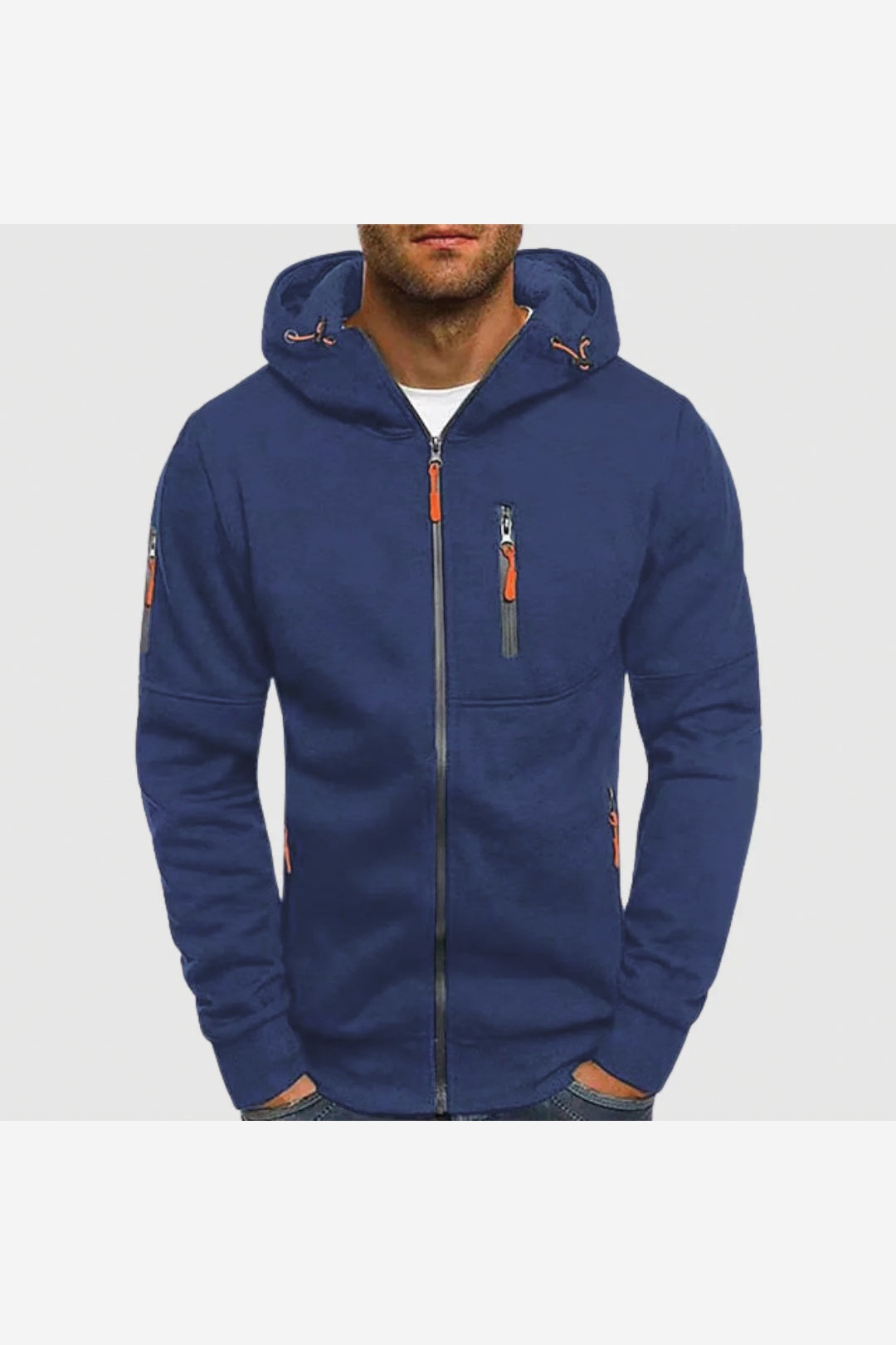 Men's Full Zip Hoodie – Relaxed Fit Hooded Sweatshirt