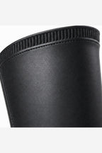 Women's Black Over the Knee Boots – Stretch Pull On Block Heel