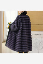 Women's Long Faux Fur Coat – Mink Style Plush Winter Coat