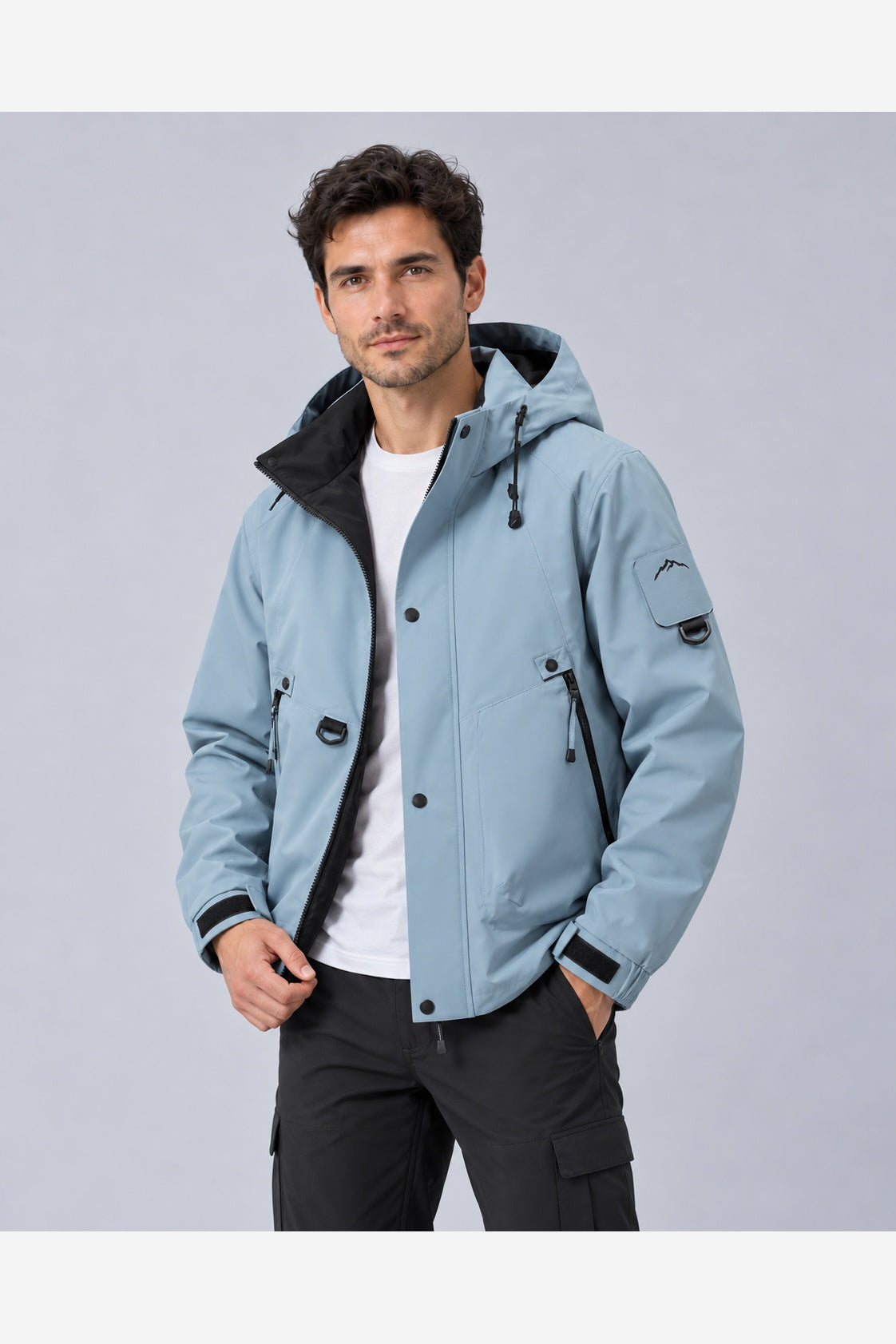 Men's Waterproof Rain Jacket – Hooded Windproof Lightweight