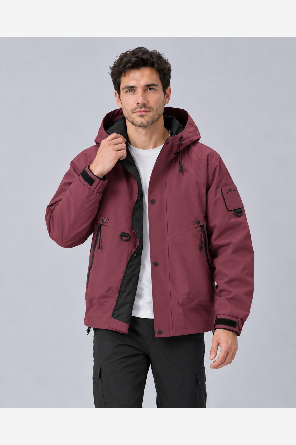 Men's Waterproof Rain Jacket – Hooded Windproof Lightweight