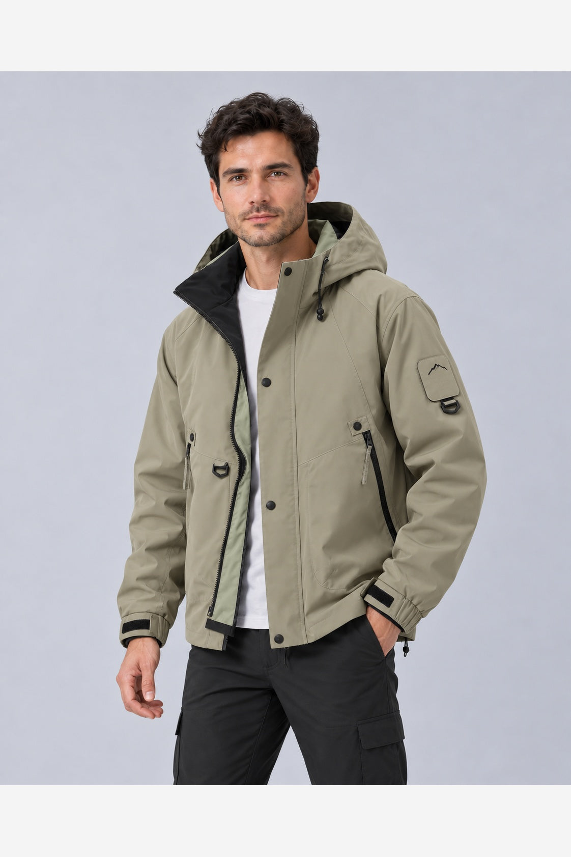 Men's Waterproof Rain Jacket – Hooded Windproof Lightweight
