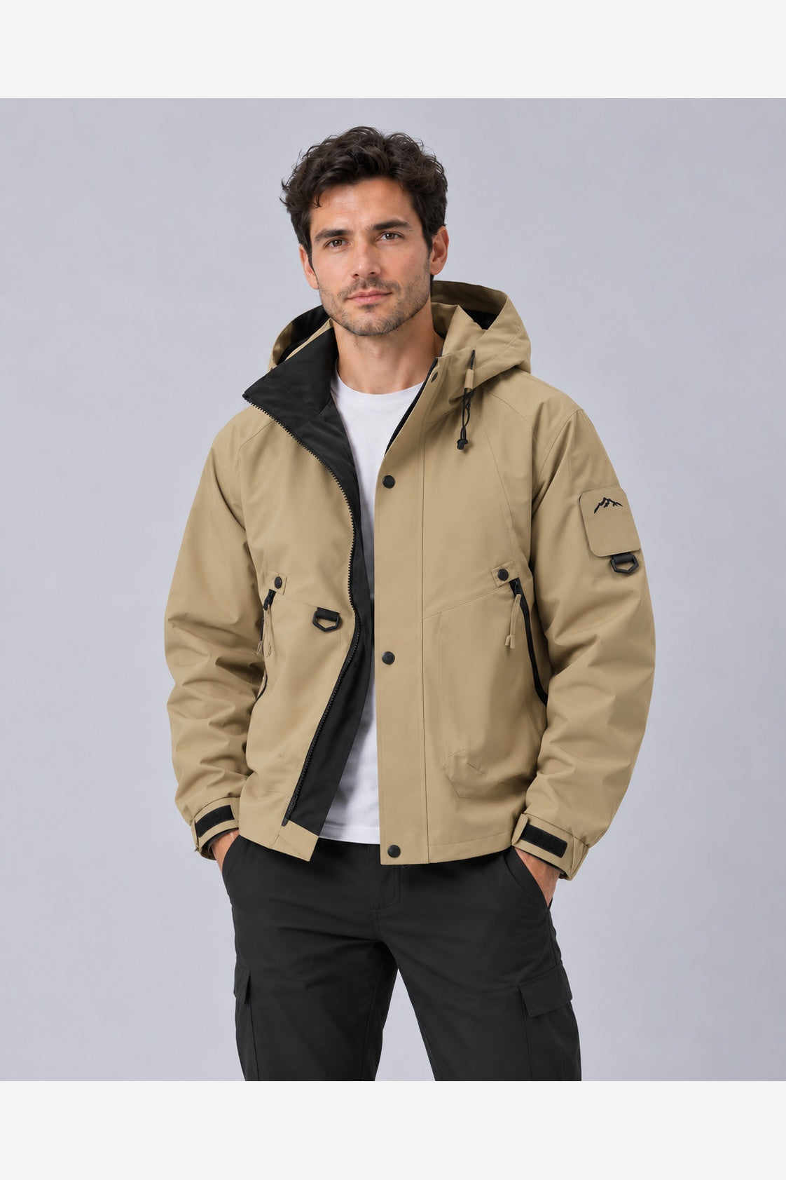 Men's Waterproof Rain Jacket – Hooded Windproof Lightweight