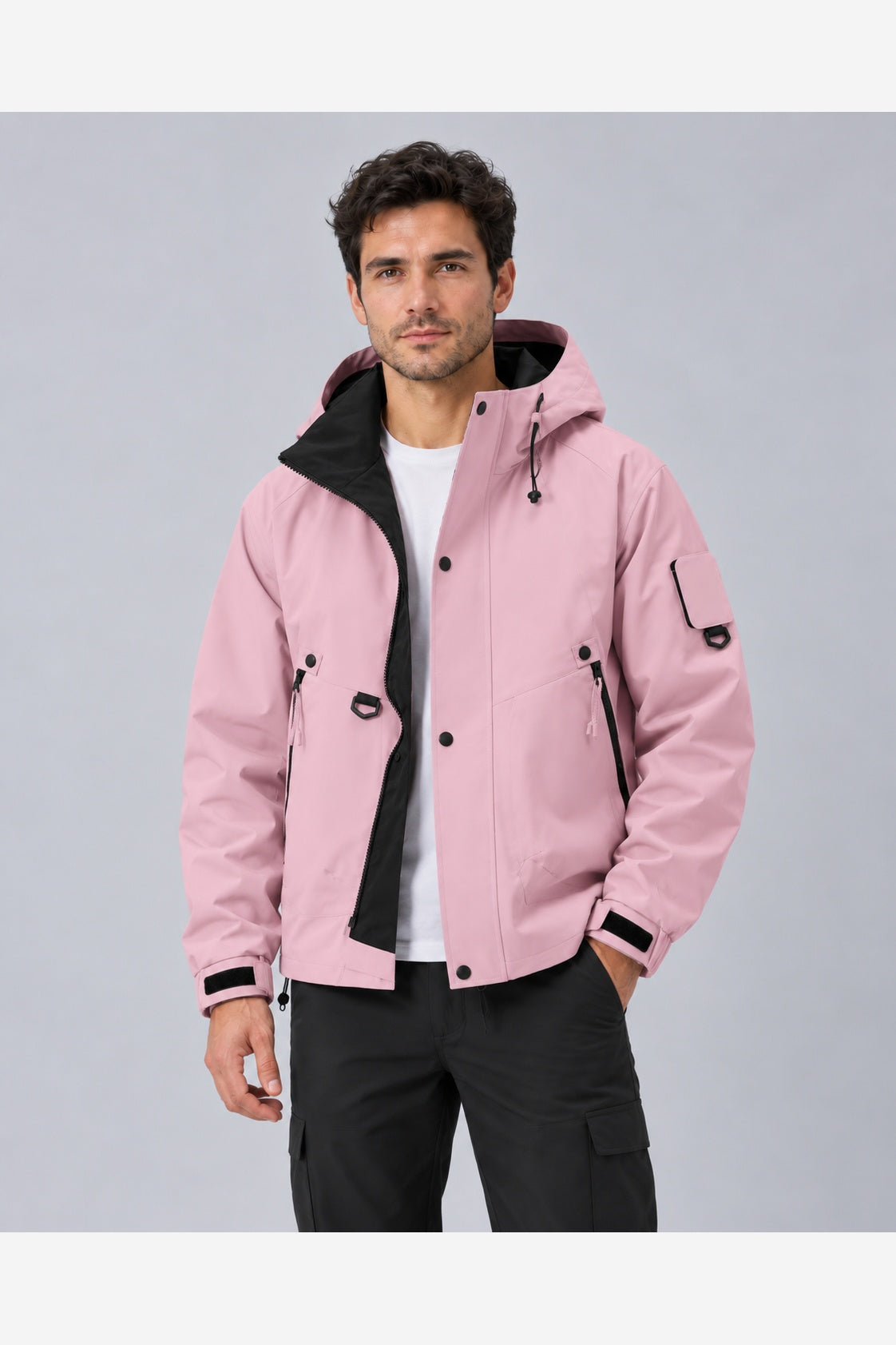 Men's Waterproof Rain Jacket – Hooded Windproof Lightweight