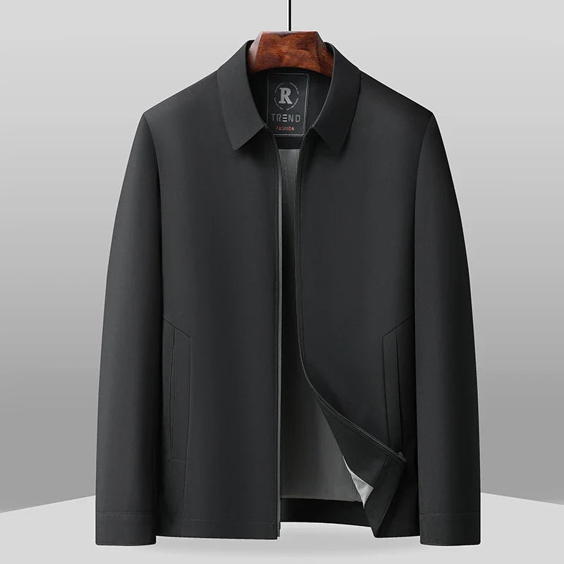Men's Smart Casual Jacket – Full Zip Point Collar