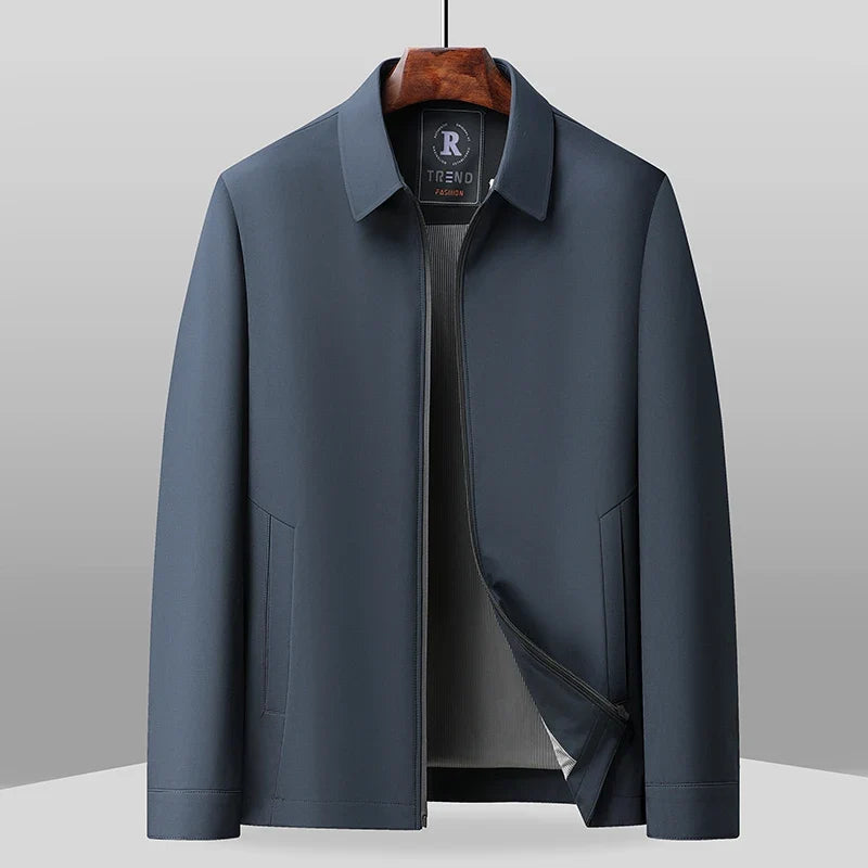 Men's Smart Casual Jacket – Full Zip Point Collar