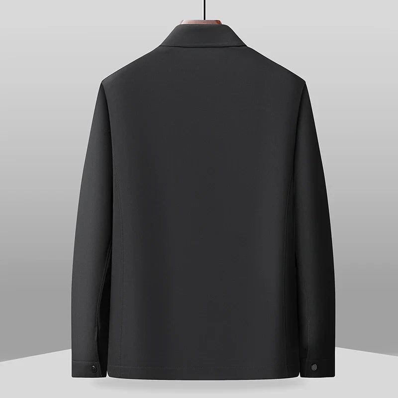 Men's Smart Casual Jacket – Full Zip Point Collar