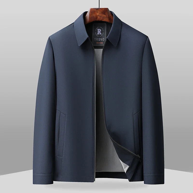 Men's Smart Casual Jacket – Full Zip Point Collar