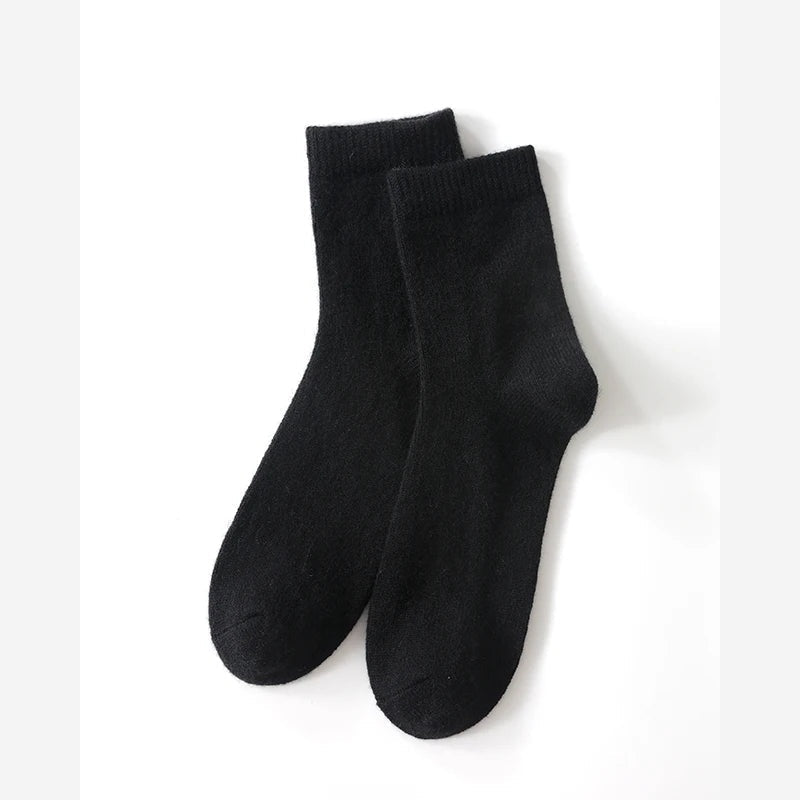 Thick Cashmere Socks – Soft Knit Mid-Calf