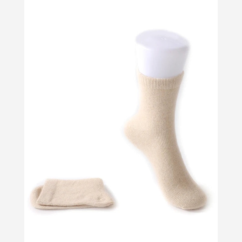 Thick Cashmere Socks – Soft Knit Mid-Calf