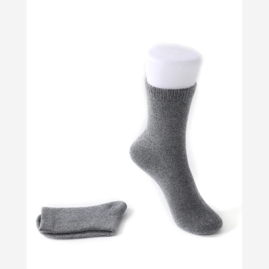 Thick Cashmere Socks – Soft Knit Mid-Calf