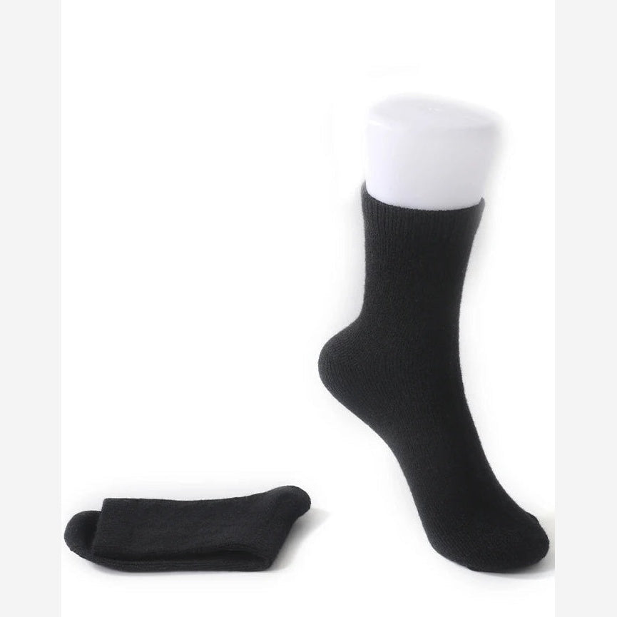 Thick Cashmere Socks – Soft Knit Mid-Calf