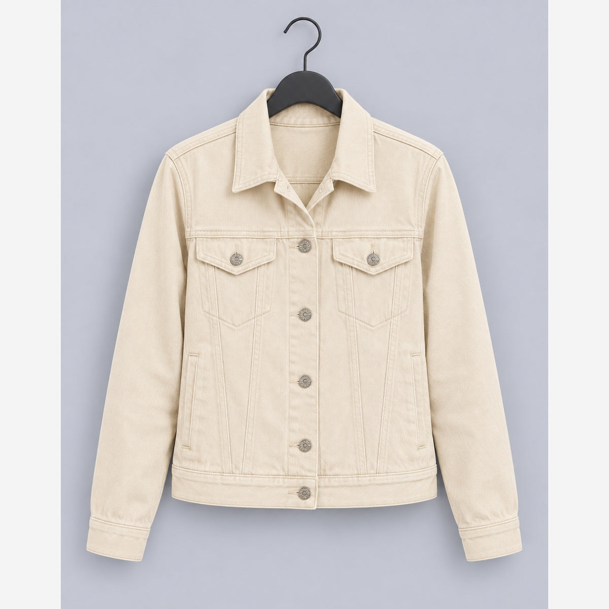 Women's Stretch Denim Jacket – Classic Button Front