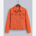 Women's Stretch Denim Jacket – Classic Button Front