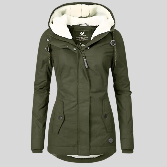 Women's Insulated Winter Jacket – Detachable Hood