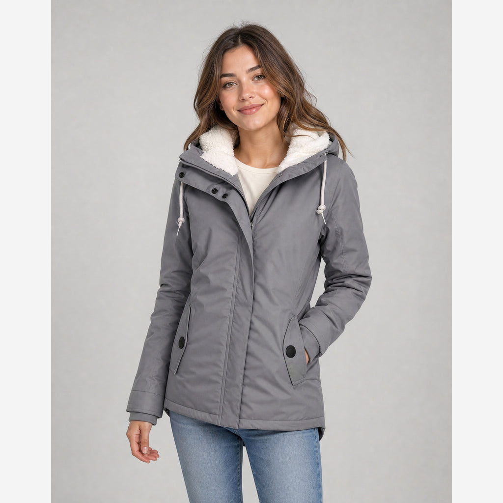 Women's Insulated Winter Jacket – Detachable Hood