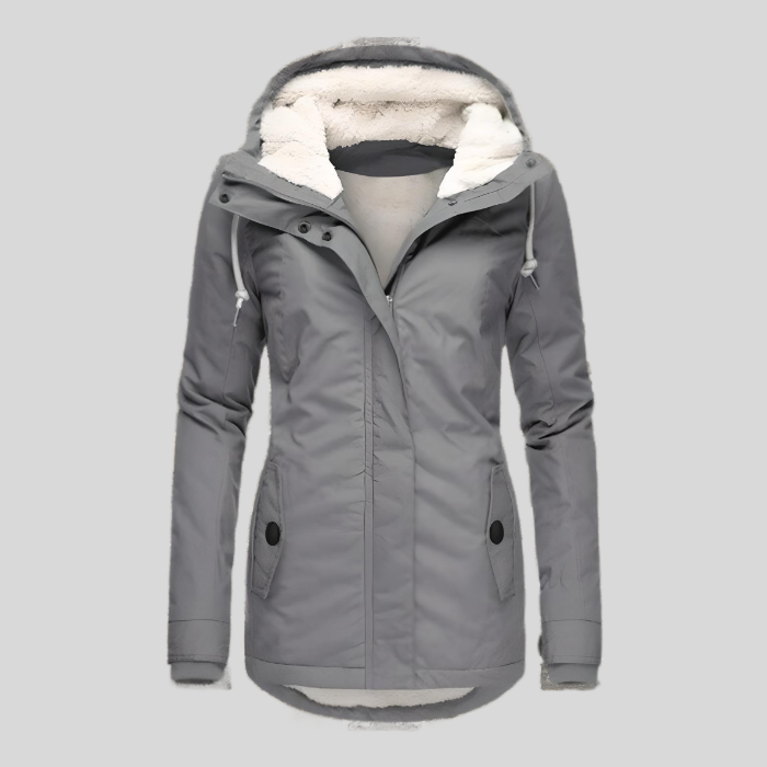Women's Insulated Winter Jacket – Detachable Hood