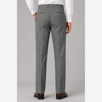 Men's Herringbone Trousers – High Waist Pleated Straight Leg