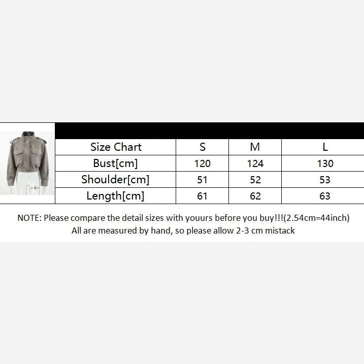 Women's Cropped Faux Suede Jacket – Utility Style