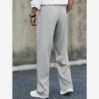 Men's Wide Leg Tailored Trousers – Pleated Relaxed Fit